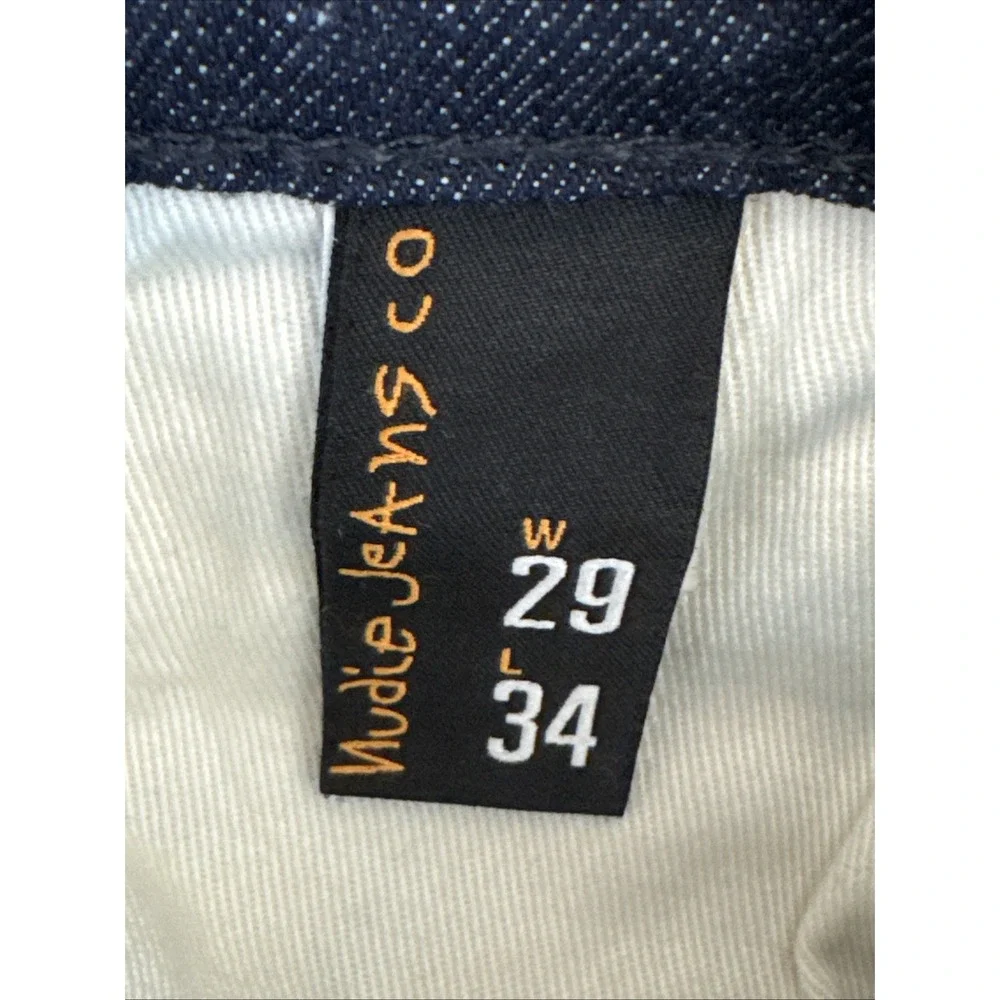 Nudie‎ jeans Men's W 29 Tape Ted Organic Dry Jeans Slim Dk Blue EUC